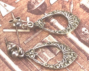 Broche Vintage Romantique Style Victorien - Perles Argentées, Alliage, Comme Neuf
