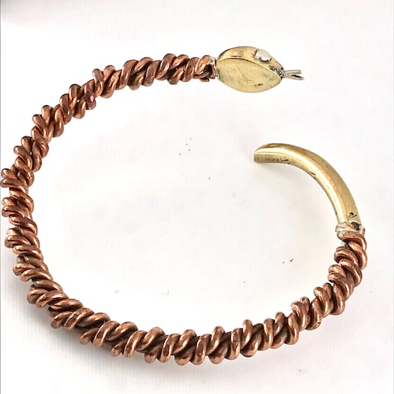 Stunning solid copper snake bangle-The perfect gi… - image 6