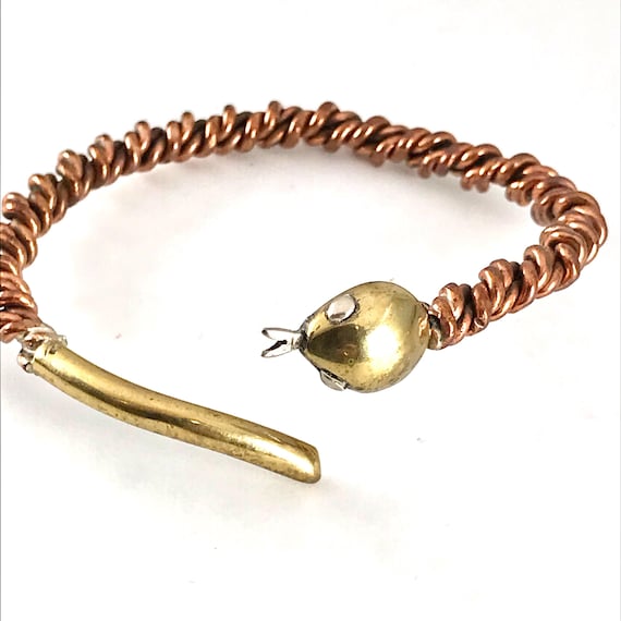 Stunning solid copper snake bangle-The perfect gi… - image 1