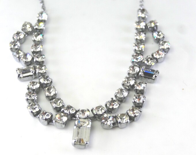Chrome Crystal Cocktail Necklace