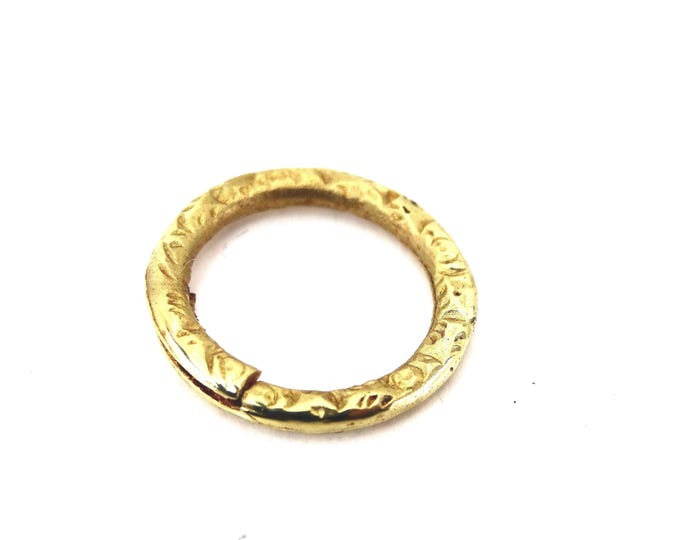 Vintage Chased Gold Filled Split Ring - 14mm