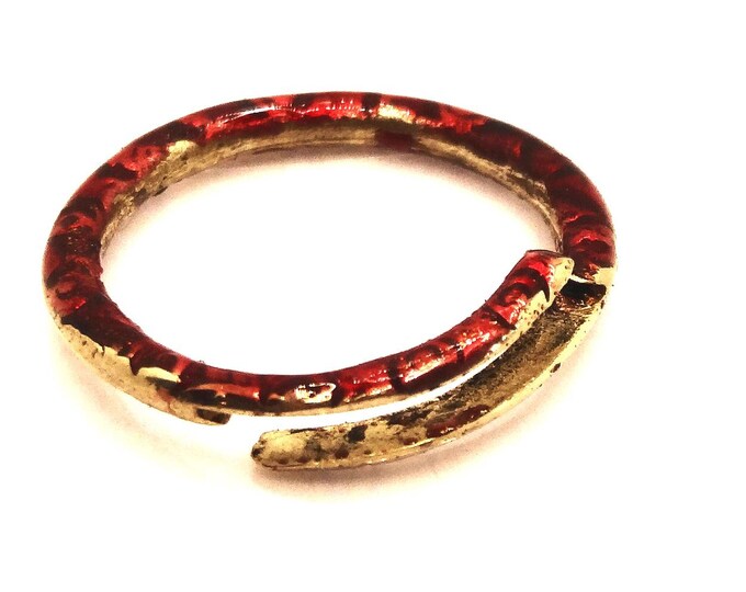 Beautiful Double Enamelled Charm Holder/Split Ring