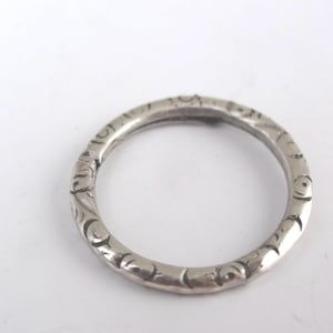Sterling silver chased split ring/charm holder-perfect gifting