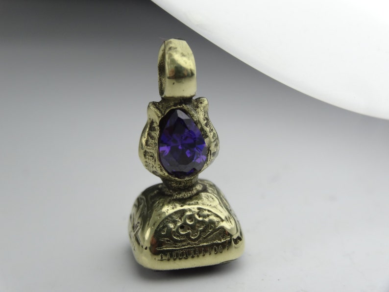 pinch beck and amethyst A stunning fob sealcharmpendant,beautiful christmas present for him or her ideal for bracelet or chain