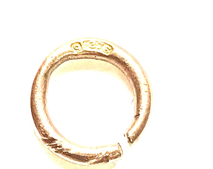 Solid Rose Gold Split Ring Charm Connector
