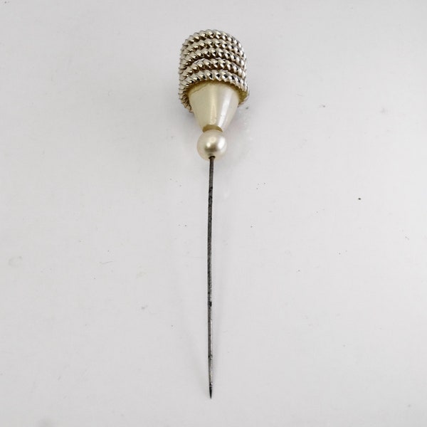 Edwardian faux pearl hatpin