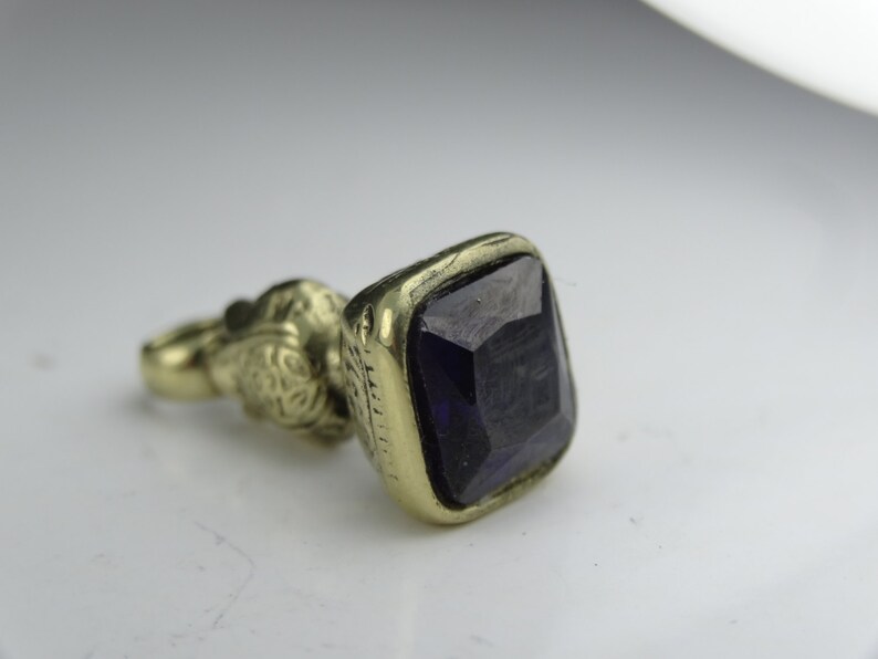 pinch beck and amethyst A stunning fob sealcharmpendant,beautiful christmas present for him or her ideal for bracelet or chain