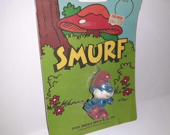 Smurfs Papa Smurf Figure Vintage 1982 RARE  NEW in PACKAGE!