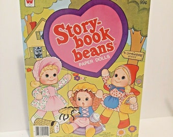 Vintage Story Book Baby Beans Mattel Paper Doll Book 1980 NEW Whitman Red Ridinghood