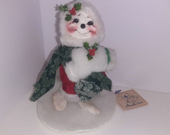 Annalee Doll 7" Christmas 1994 Snow Girl w/ Hand Warmer Snowman