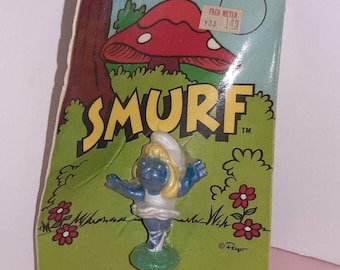 Smurfs Smurfette Ballerina Smurf Figure Vintage 1982 RARE  NEW in PACKAGE!