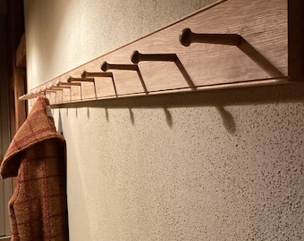 Large custom made shaker peg rails / shelves