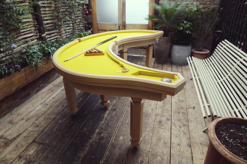 Unique Shape Pool Table Variations Banana Pool Table, Custom Shaped Pool Tables - Etsy