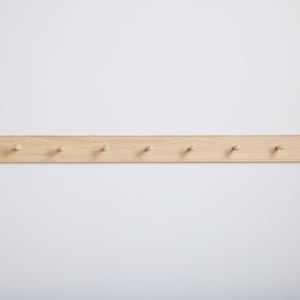 Oak Shaker Peg Rail. Wooden coat Rack. Storage Rack. Various Sizes. Handmade in UK image 5