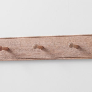 Oak Shaker Peg Rail. Wooden coat Rack. Storage Rack. Various Sizes. Handmade in UK image 4