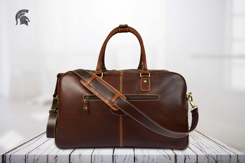 genuine leather holdall