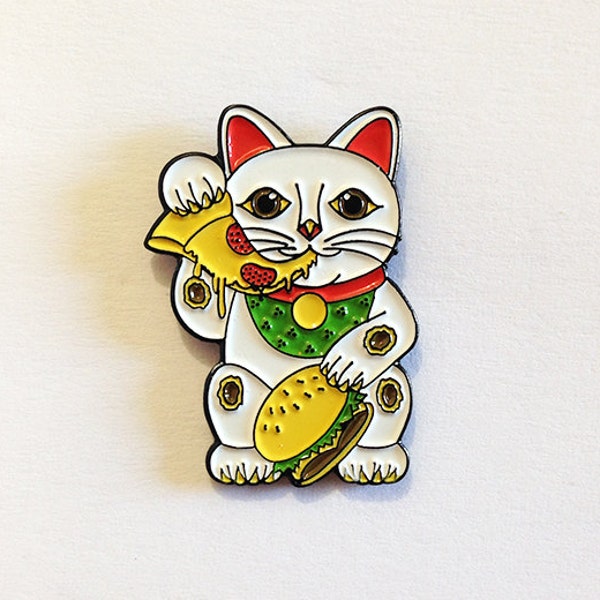 1.25" Luckiest Cat Lapel Pin