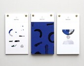 SET of 3 Notepads Notebooks To Do List - graphic limited edition
