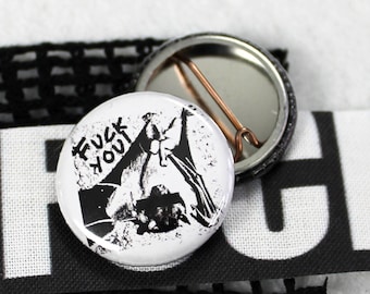 Button FCK YOU! Fledermaus, 25 mm