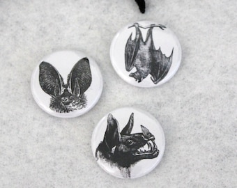 Button Set VINTAGE BATS