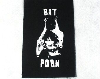 BAT Porn - patch, black and white