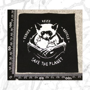 Aufnäher SAVE THE PLANET, 10 cm x 9,5 cm Bild 6