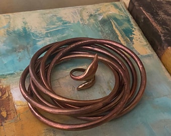 Copper Bangles / Raw Cıpper / Rustic / Tribal / Bohem / Organlc / Raw Jewelry / Copper Jewelry