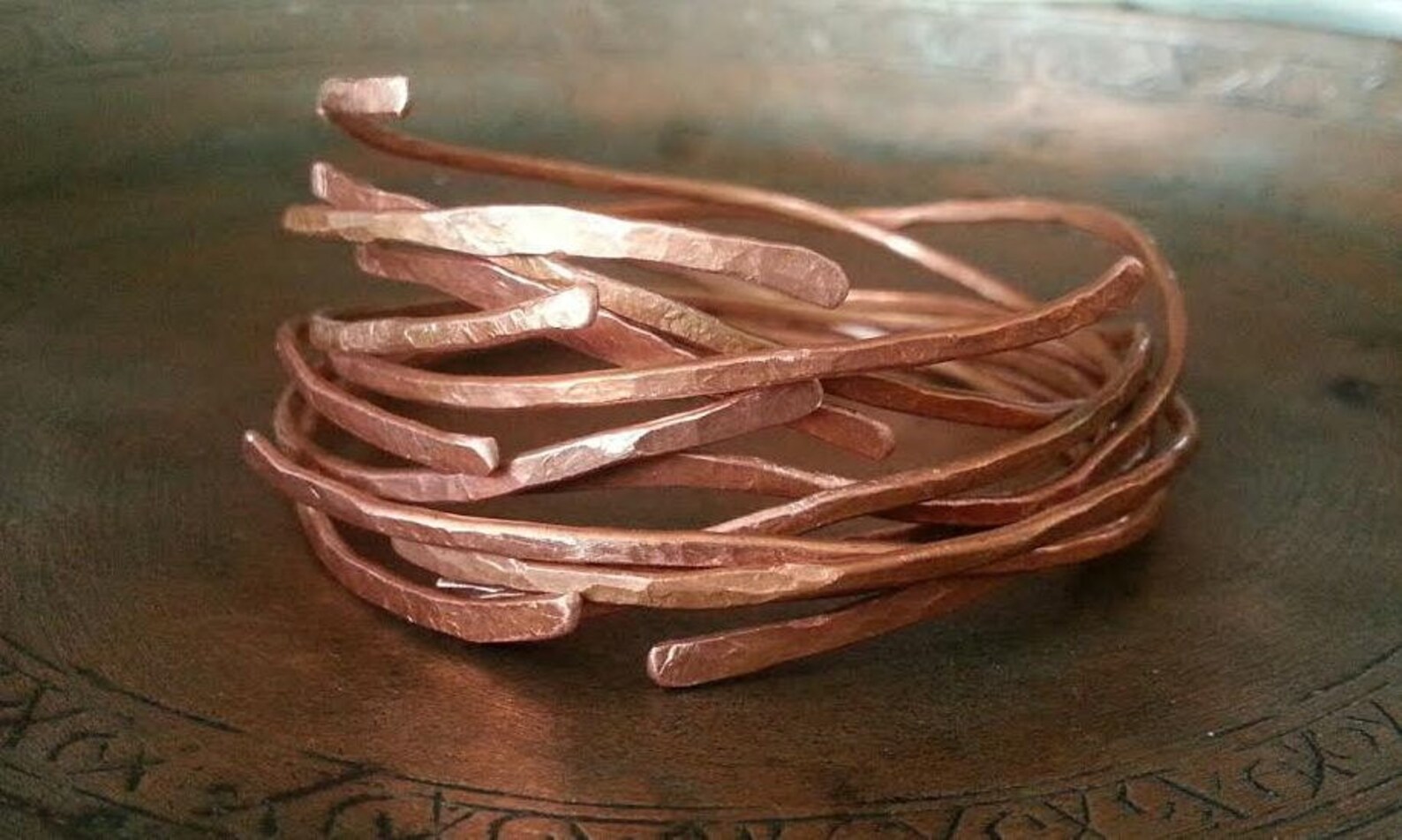 7 Copper Bangles / ORDER Pls / COPPER JEWELRY Etsy