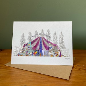 Carta da circo vintage // Acquerello // Disegnata a mano // Artista circense