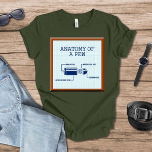 Anatomy of a Pew T-Shirt for Supporters of the 2nd Amendment, Defend the Second, 4th Of July Shirt, Patriotic Tee
