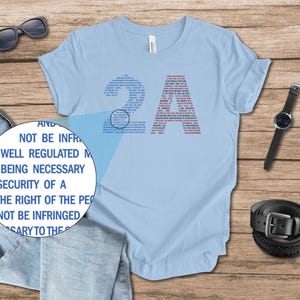 2A Second Amendment Text TShirt for Supporters of the 2nd Amendment, Defend the Second