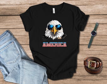 Eagle with Sunglasses America T-shirt gift for dad, Memorial Day, Fourth of July gift