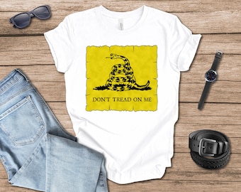 Don't Tread on Me Flag T-shirt gift for dad, Memorial Day, Fourth of July, Independence Day gift