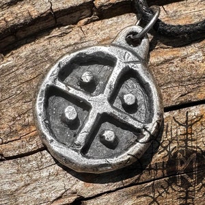 Silver Sun Cross, Solar Cross, Odin Wheel of Taranis, Viking Pagan Pendant, Nordic Amulet Necklace | Handmade by MagicRebel