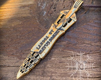 Holy Lance Necklace, Longinus Spear Necklace, Spear of Destiny, Amulet Pendant Talisman Necklace