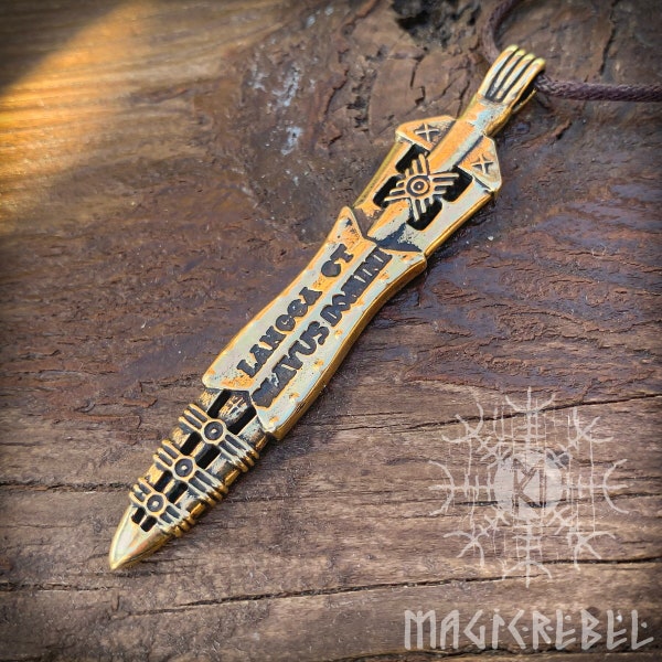 Holy Lance Necklace, Longinus Spear Necklace, Spear of Destiny, Amulet Pendant Talisman Necklace