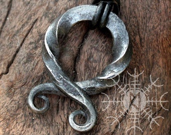 Troll Cross, Trollkors, Forged Iron, Viking Pendant, Twisted Handmade Nordic Protection Amulet Necklace