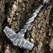 Forged Iron Viking Thor Hammer Handmade Mjolnir Nordic Pagan Medieval Tool Pendant Necklace