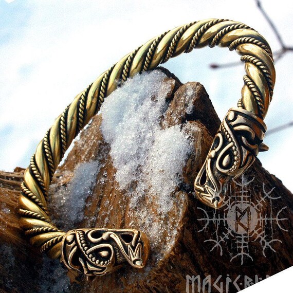 Viking Fenrir Wolf Bracelet Norse Arm Ring | TheNorseWind