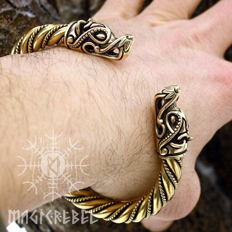 Viking Wolf Leather Fenrir Norse Sacred Arm Ring Pagan BRACELET Ragnar Lothbrok!