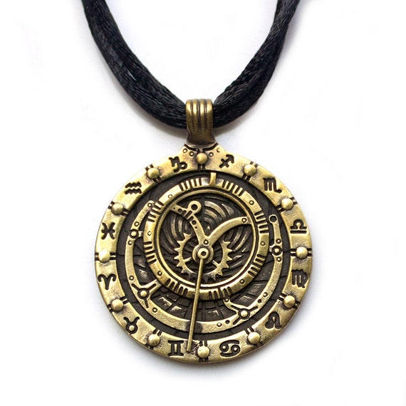 ブロンズ製アストロラーベ傾斜計天文学星座ペンダントネックレス
