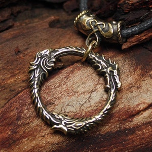 FINAL SALE! Bronze Ouroboros Gamer 3D Pendant Necklace