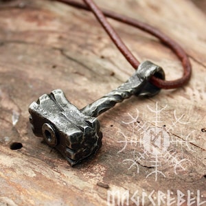 Mjolnir, Thor Hammer, Viking Hammer, Forged Iron Mjolnir, Handmade Heavy Hunting Tool Pendant FM1