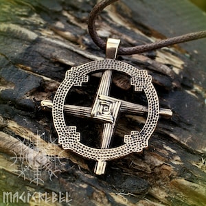 Brigid's Cross, Bronze Celtic Cross, Brighid’s Cross, St Brigit’s Cross, Irish Cross, Celtic Talisman Pendant, Celtic Necklace