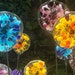 Fused Glass Flower allium garden ornament / decoration 
