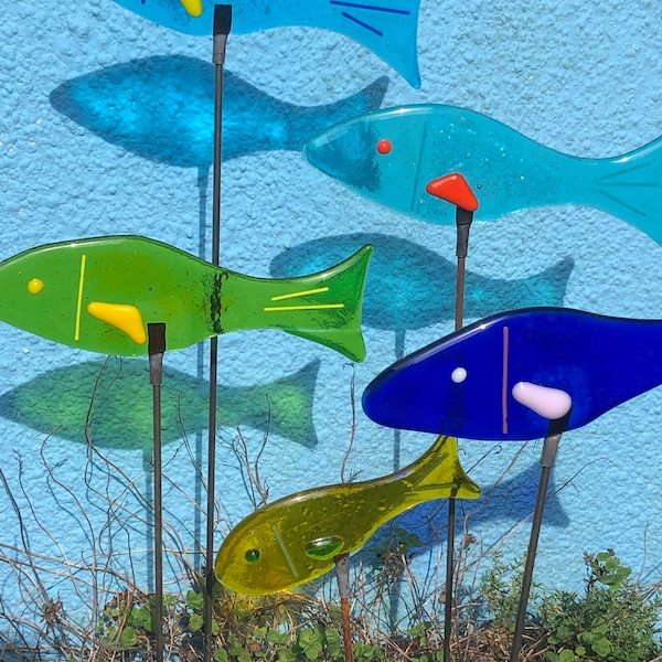 Fused Glass Fish Garden/Pot Decoration/Ornament