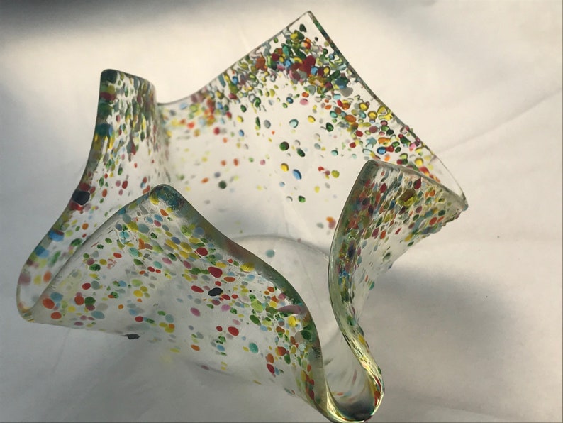 Glass Handkerchief Drape Candle Holder Etsy UK