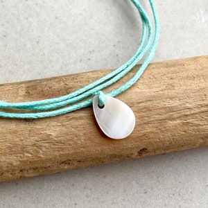 Pulsera de deseos con dije de concha, pulseras de algodón, joyería de la amistad, regalos para despedida de soltera