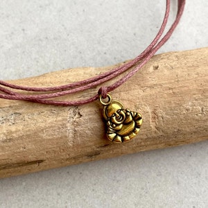 Pulsera de los deseos de Buda, pulseras de algodón, regalos de buena suerte, pide un deseo, amuleto de Buda feliz