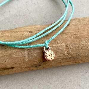 Bracelet petit soleil, bracelet wrap, bracelets d'amitié, soleil, breloque en or rose, cadeaux de fête, cadeau pour amis